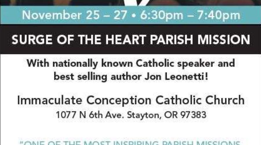 Jon Leonetti coming to Immaculate Conception